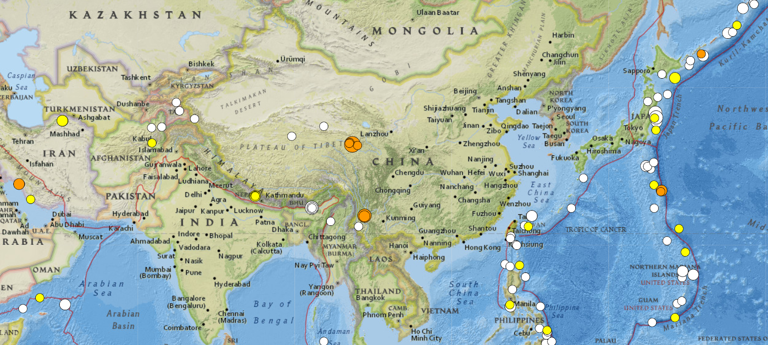 Overview of May 21, 2021 China Earthquakes U.S. Geological Survey